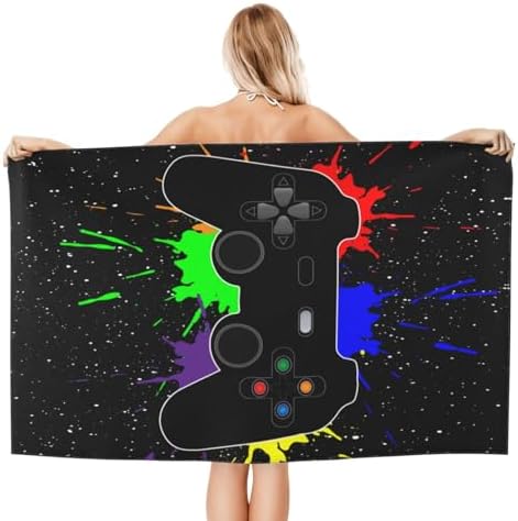 VOOHDDY Game Gamer Joystick Pattern Beach Towels