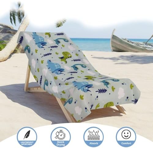 StamprSpringt Dinosaur Beach Towels for Kids 30x60 cm