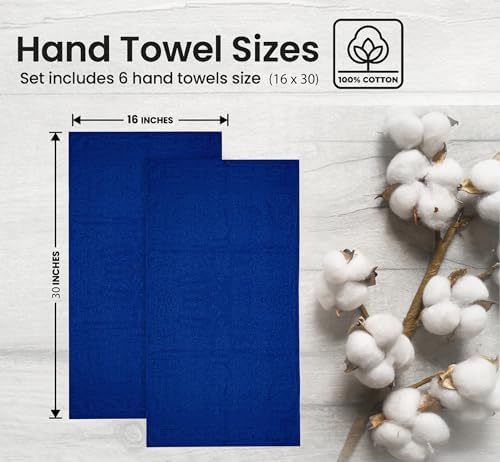 Premium Hand Towels for Home Gym and Spa Royal Blue
