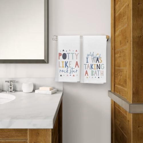 OHSUL Rainbow Hand Towels for Kids 4-Piece Set