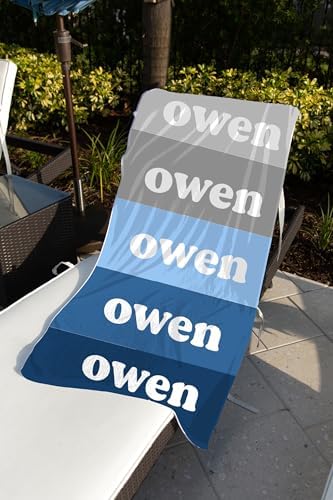 Personalized Ombre Beach Towel for Boys