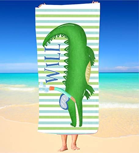 Personalized Alligator Beach Towels