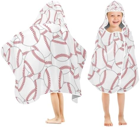 YETTASBIN Baseball Hooded Bath Towel for Kids