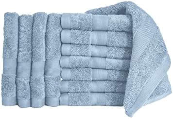 Bennett Shea Luxury 12-Piece Washcloth Set Soft Quick Dry Premium Cotton Towels