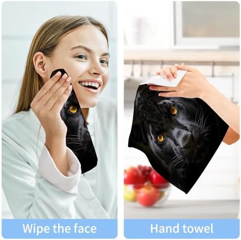 Premium Softness Black Panther Washcloth Set