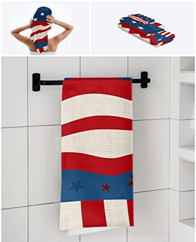 Join the Celebration with Boanket 4th of July Stripes bath towel set
