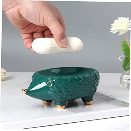Topperfun Hedgehog Ceramic Soap Holder
