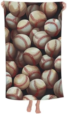 Quick-Dry Comfortable Retro Baseball Pattern Beach Towel