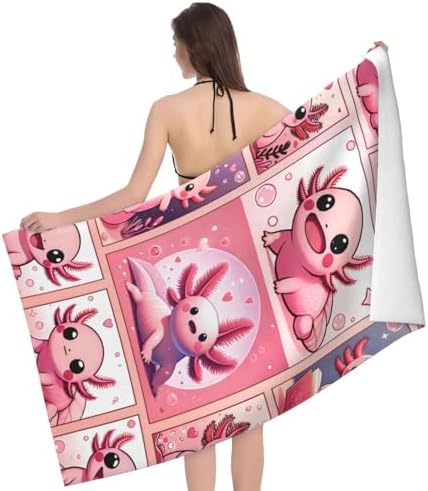 Axolotl Beach Towel 32x52in
