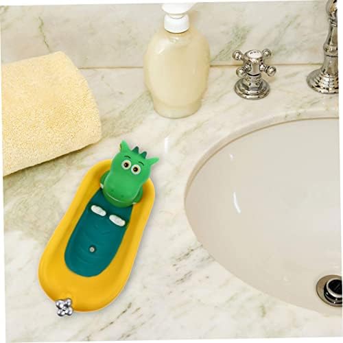 LIFKOME Vinyl Dinosaur Soap Dish for Home and Kitchen Use