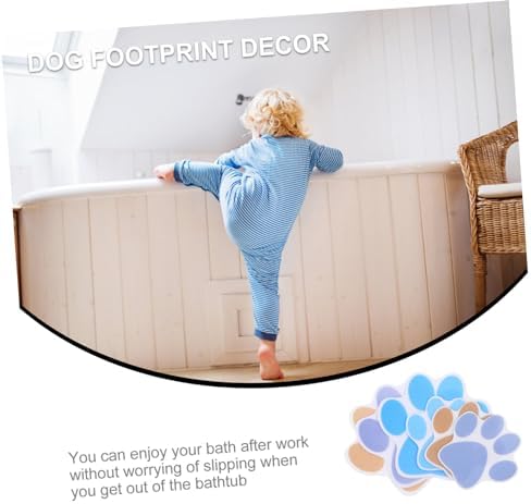 6Pcs Cartoon Dog Footprint Non-Slip Shower Stickers