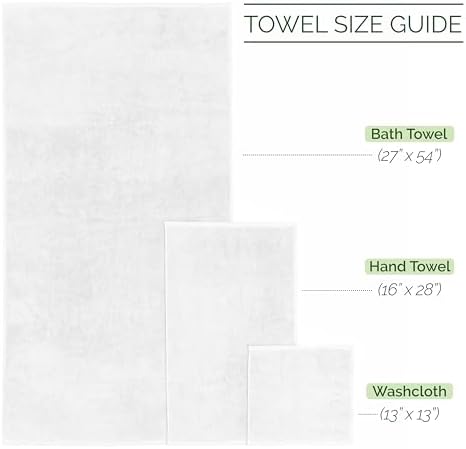 Elegant Comfort Luxury 6-Piece Turkish Cotton Towel Set - White