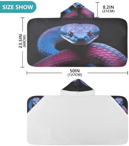Wild Snake Kids Hooded Towel - Little Kids