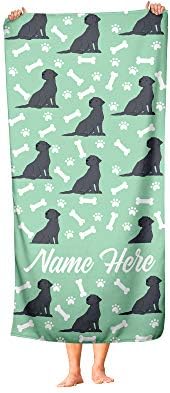 Personalized Labrador Beach Towels