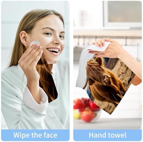 Yetitas Soft Absorbent Cow Washcloth 2-Pack Multi-Use Baby Face Towels