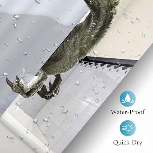 Funny Dinosaur Shower Curtain Set - 72x72