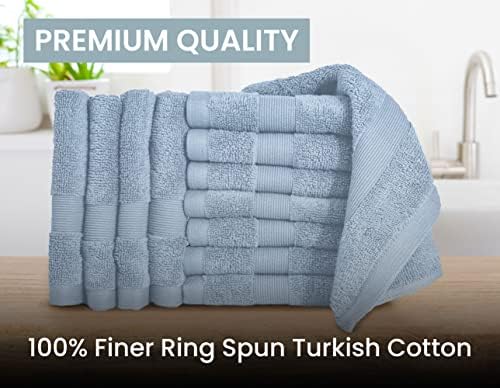 Bennett Shea Luxury 12-Piece Washcloth Set Soft Quick Dry Premium Cotton Towels