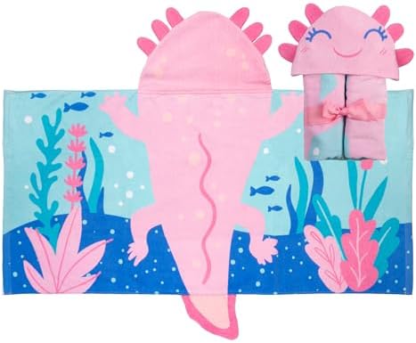Stephen Joseph Ship Kids Hooded Bath Beach Towel - Cute Characters 100 Cotton Velour