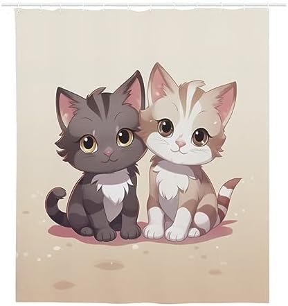 Xpyiqun Kawaii Cat Fun shower curtain
