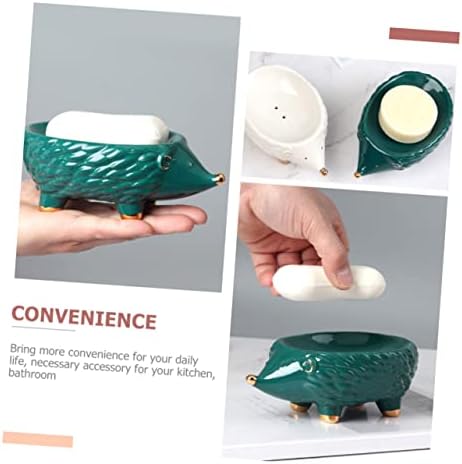 Topperfun Hedgehog Ceramic Soap Holder