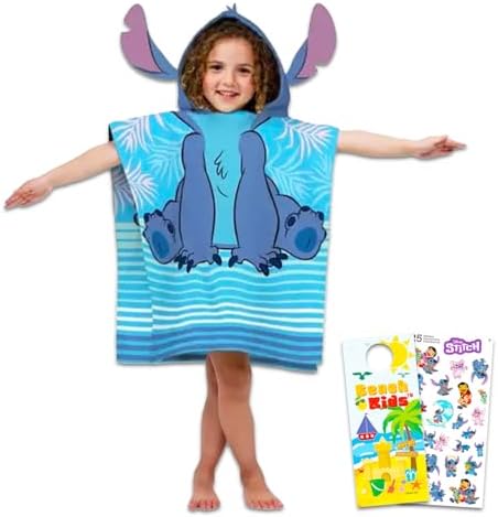 GIRLfriends Lilo and Stitch Hooded Towel Set with Stickers