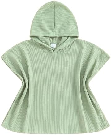 Adjustable Fit Hooded Beach Towel for Kids Skin-PAINTED Waffle
