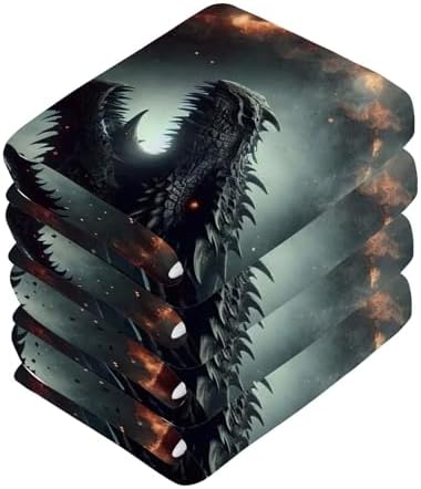 Dragon Dungeon Washcloths 2 Pack Soft Absorbent Face Towels - 12x12 Inches