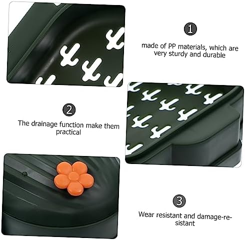 LIFKOME 3Pcs Cute Cactus Cartoon Soap Box Lightweight Travel Storage