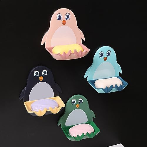 Wall Mounted Penguins Soap Box Decorative for Kids