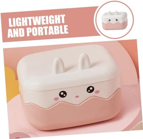 Durable Travel-Friendly Bathroom Soap Holder with Cartoon Rabbit Design
