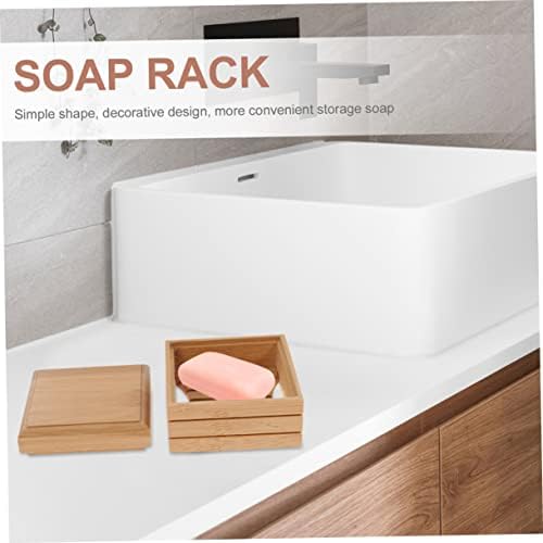 Amosfun Bamboo Soap Dish Holder