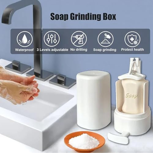 Soapshear Mess-Free Bar Soap Dispenser Set Graceful Design for Kids Bathrooms
