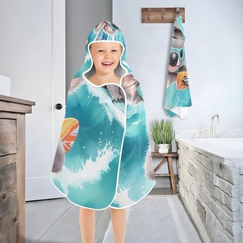 Premium Microfiber Hooded Bath Towel for Kids