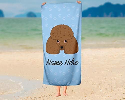 Extra Large Personalized Pet Poodle Towel for Kids