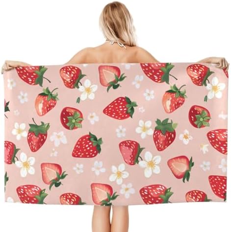 Cute Strawberry Beach Towel