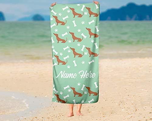 Personalized Corner Dachshund Towels