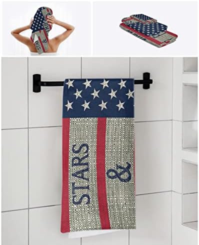 Anzona American Flag 3-Piece Bath Towels Set