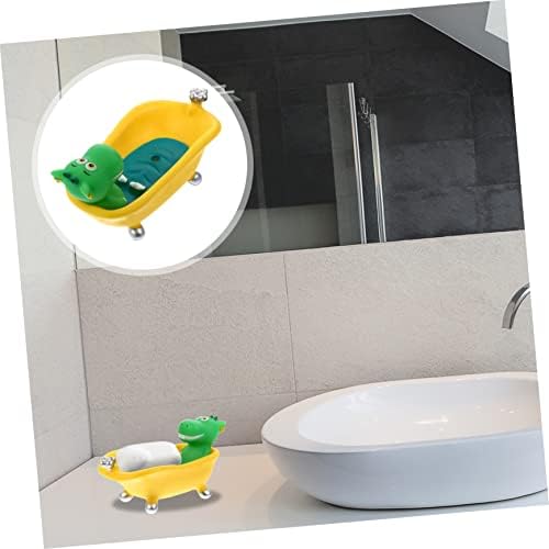 LIFKOME Vinyl Dinosaur Soap Dish for Home and Kitchen Use