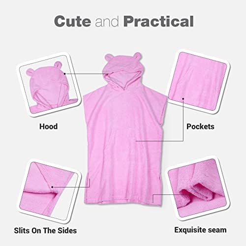 MissShorthair Microfiber headed Hooded Beach Towel for Kids