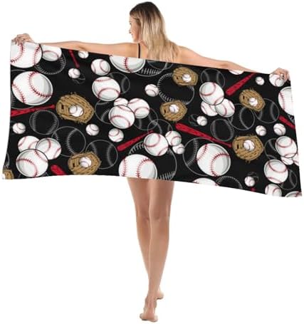 Baseball Beach Towel 52x33 Microfiber Big