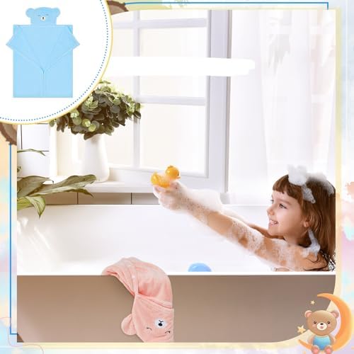 XTinmee Soft Absorbent Bear Ears Hooded Towels for Toddlers 28x47 inch
