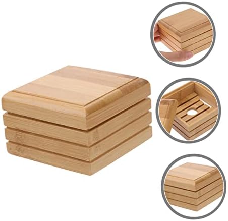 Amosfun Bamboo Soap Dish Holder