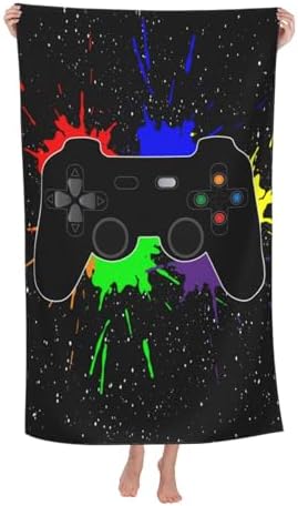 VOOHDDY Game Gamer Joystick Pattern Beach Towels