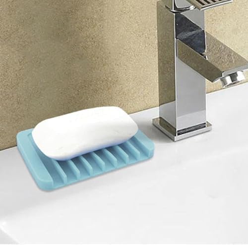 Adjustable Silicone Soap Trays for Kitchen Bathroom Use