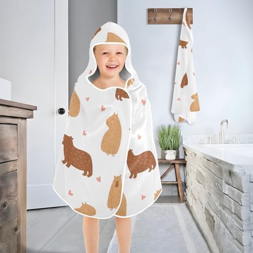 Burbuja Capybara bath towel for kids absorbent soft flame retardant