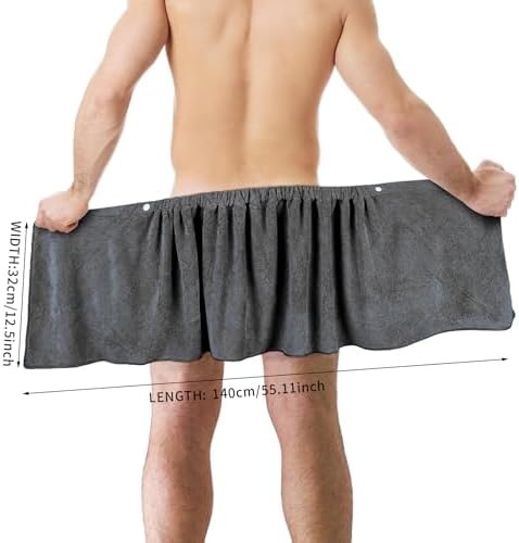 YumSur Men Boys Bath Towel Wrap 2pcs