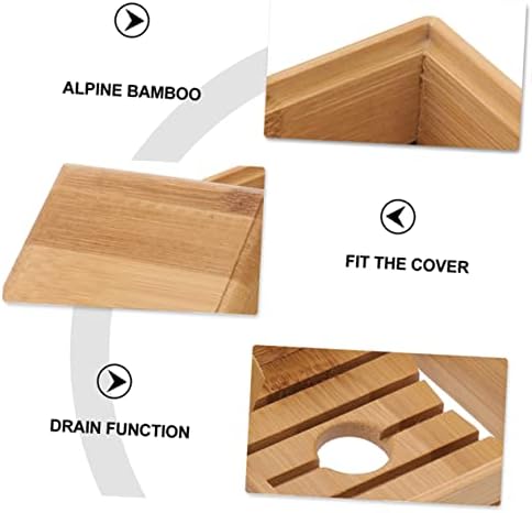 Amosfun Bamboo Soap Dish Holder