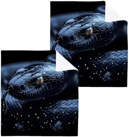 Premium Soft Cotton Black Snake Washcloths