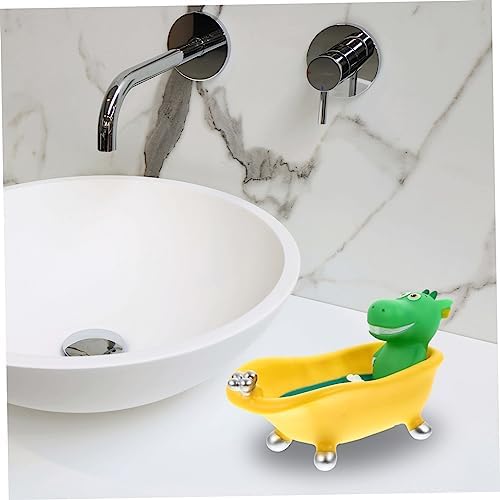 LIFKOME Vinyl Dinosaur Soap Dish for Home and Kitchen Use