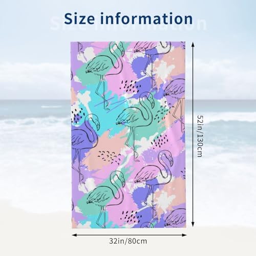 Flamingo Beach Towels VIBRANT FOR ADULTS KIDS